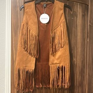 SHEIN vacay fringe vest L